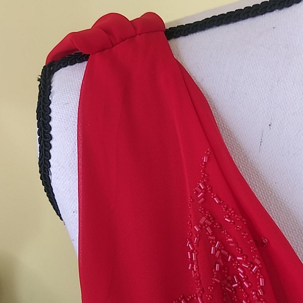 CICCI Women Red Gown With Beads Size XL - Picture 4 of 14